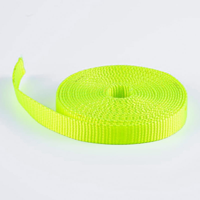2,0 cm fluoreszierendes grünes, verschleißfestes Polyester-Trainingsleinen-Gurtband aus Polyester